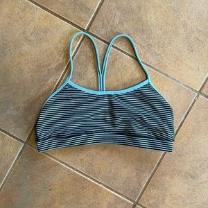 Blue Striped Lululemon Sports Bra